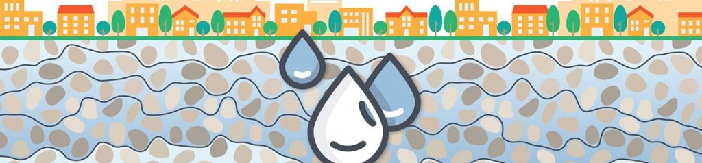 illustration of groundwater aquifer