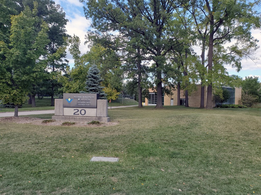 Entrance to Greenbrook Water Treatment Plant.