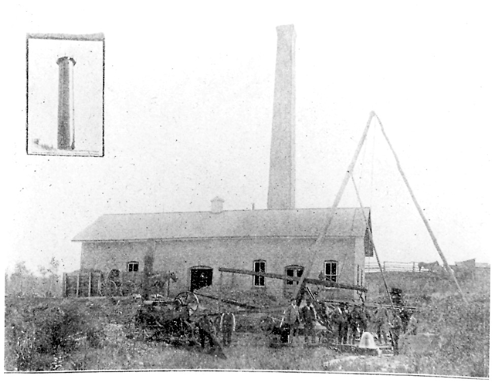 photo of persons at a groundwater well in front of the water supply plant in Berlin. Dated 1888.